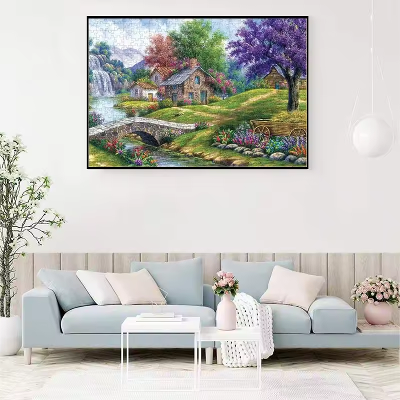 Stone House In Woods - 1000 Pieces Jigsaw Puzzle