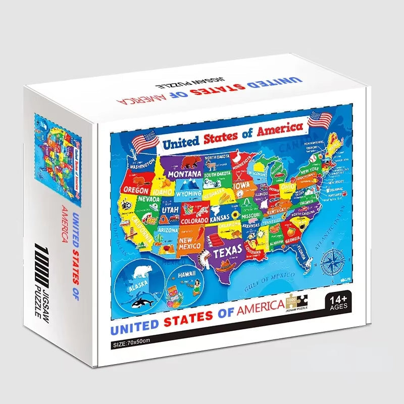 United States Map - 1000 Piece Jigsaw Puzzle