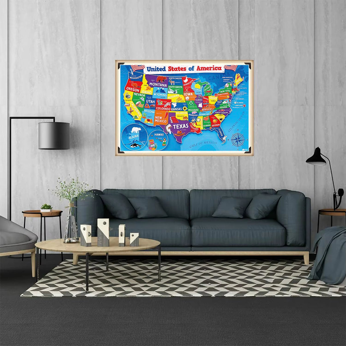 United States Map - 1000 Piece Jigsaw Puzzle