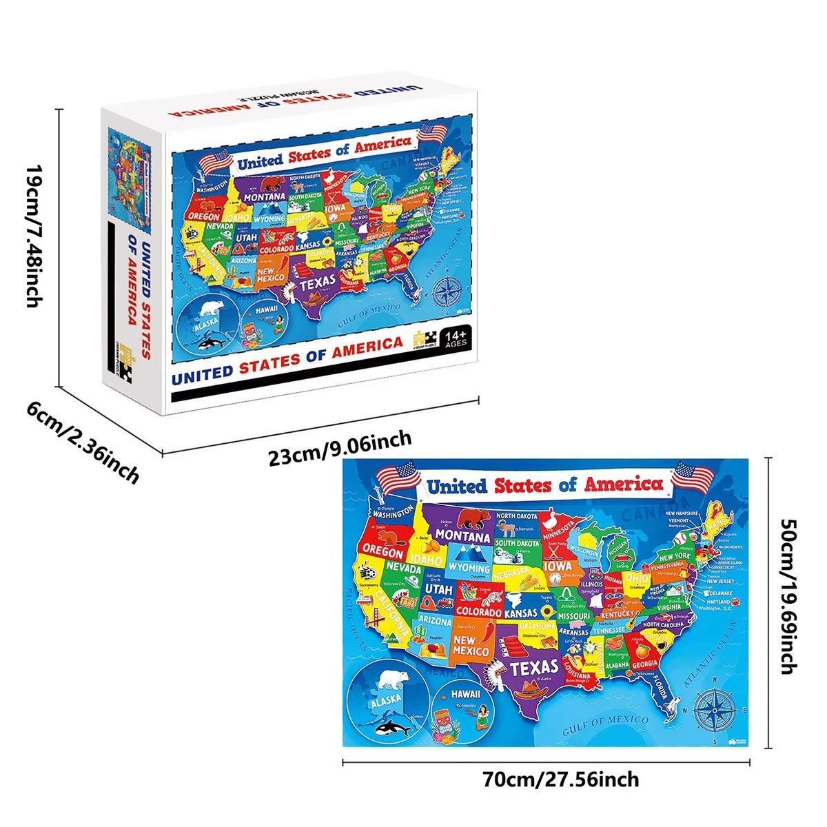 United States Map - 1000 Piece Jigsaw Puzzle