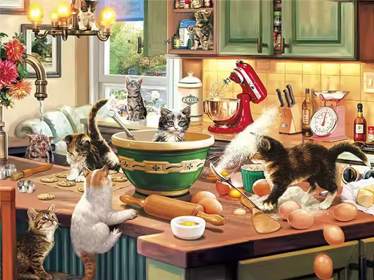 Kitchen Cat - 1000 Pieces Jigsaw Puzzle