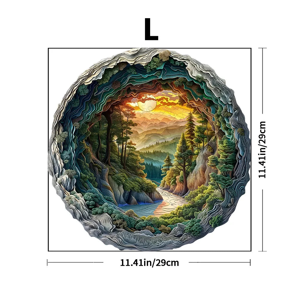 A3 Animal Shaped Forest Cave Wooden Puzzle