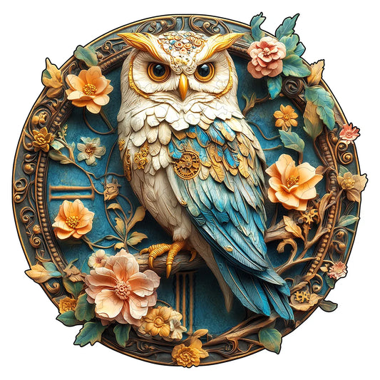 A3 Wooden Flower Owl Jigsaw Puzzles