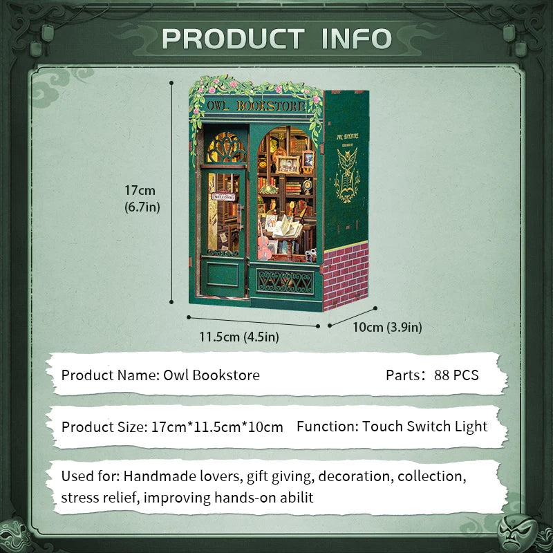 Owl Bookstore – 3D Wooden Puzzle