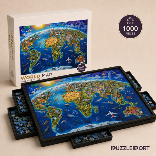 World Landmarks Map – 1000-Piece Jigsaw Puzzle